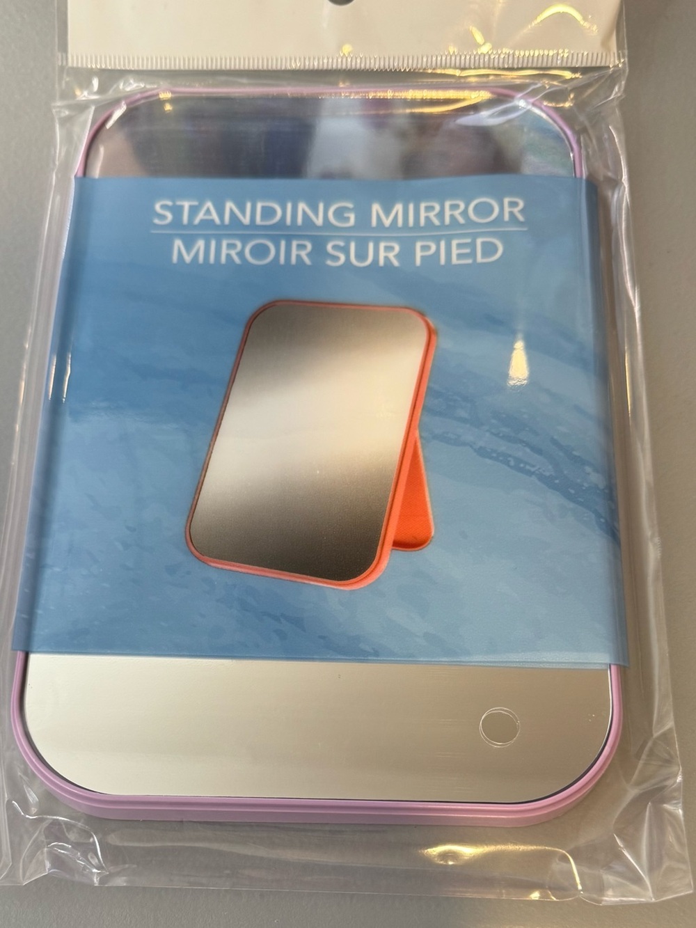 Portable Standing Mirror — Lavender Frame standing travel on the go - Picture 1 of 3
